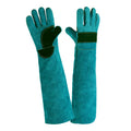 For Anti-Bite Safety Gloves Ultra Long Leather Green Pets Grip Biting Protective Gloves for Catch Dog Cat Reptiles Animal