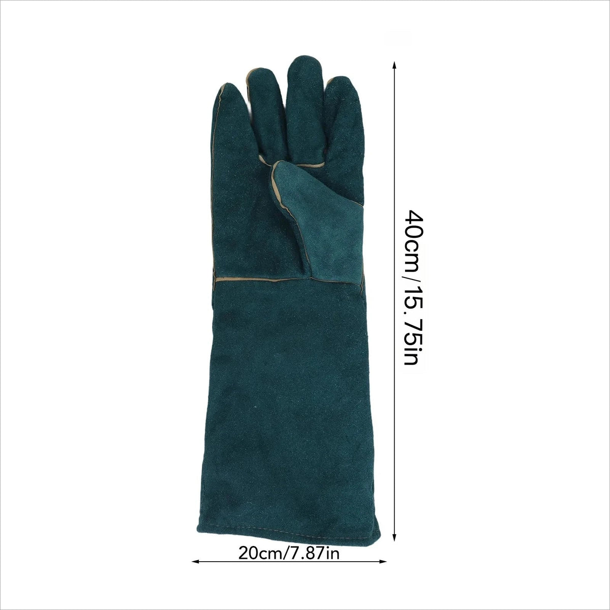 1Pair Anti-Bite Safety Gloves,Leather Green Pets Grip Biting Protective Gloves,for Catch Dog Cat Reptiles Animal,Pet Products. - Alma Nova Care