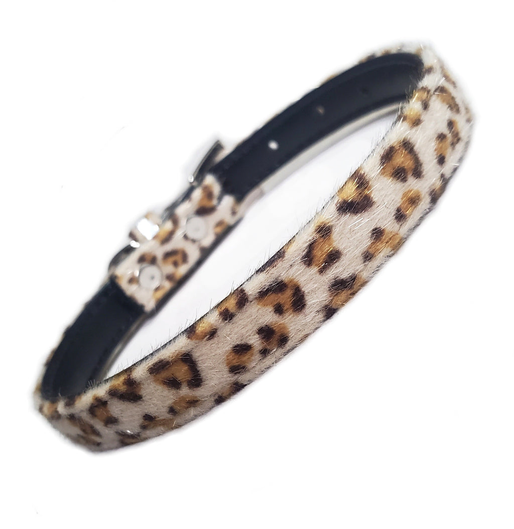 Collier léopard en fourrure douce – Style sauvage