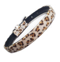 Collier léopard en fourrure douce – Style sauvage