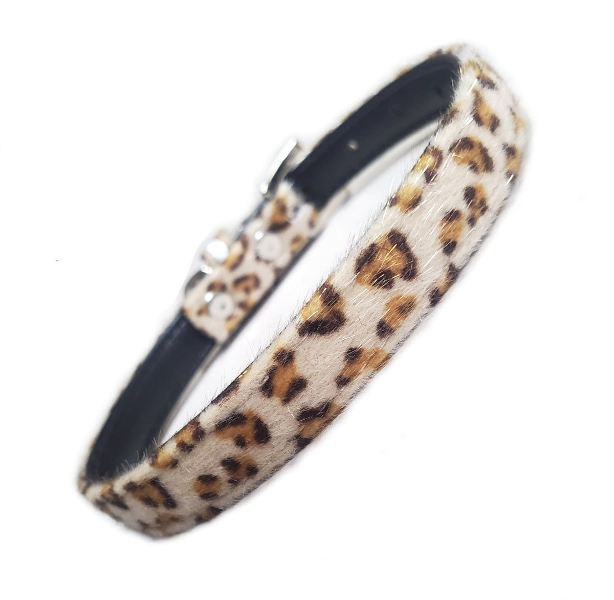 Collier léopard en fourrure douce – Style sauvage