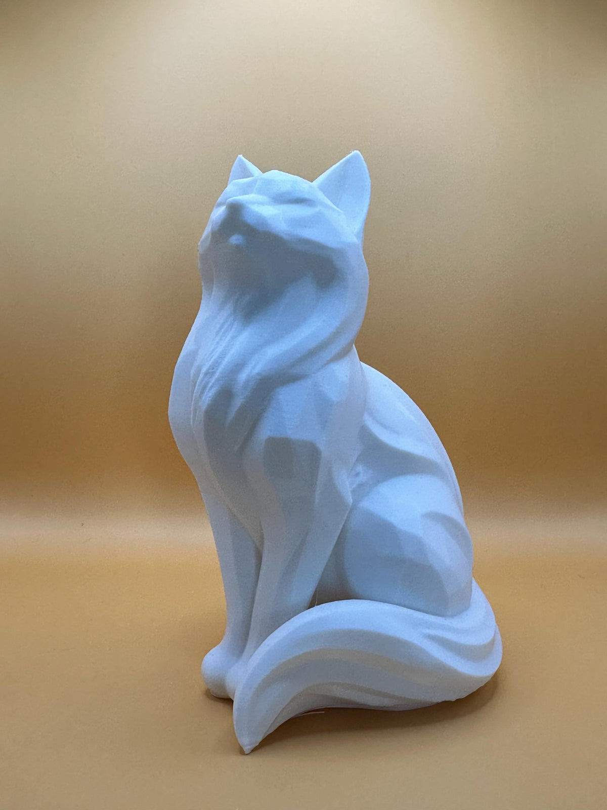 Renard décoratif blanc – Sculpture moderne imprimée en 3D