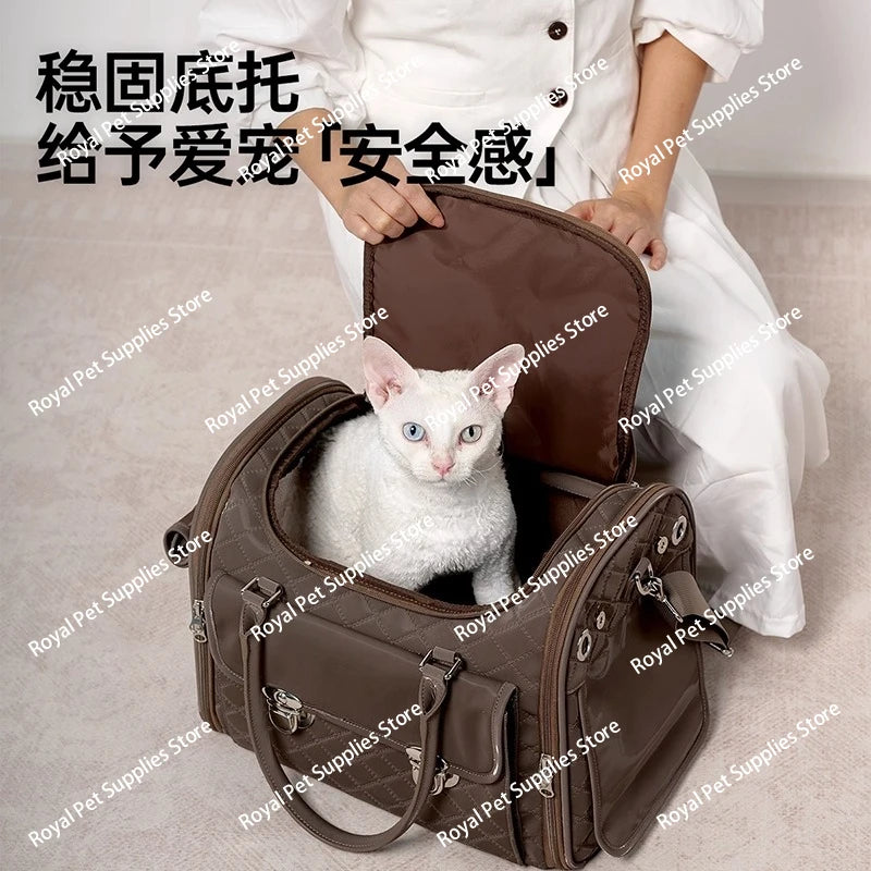 Sac à dos de transport ventilé pour chat et petit chien