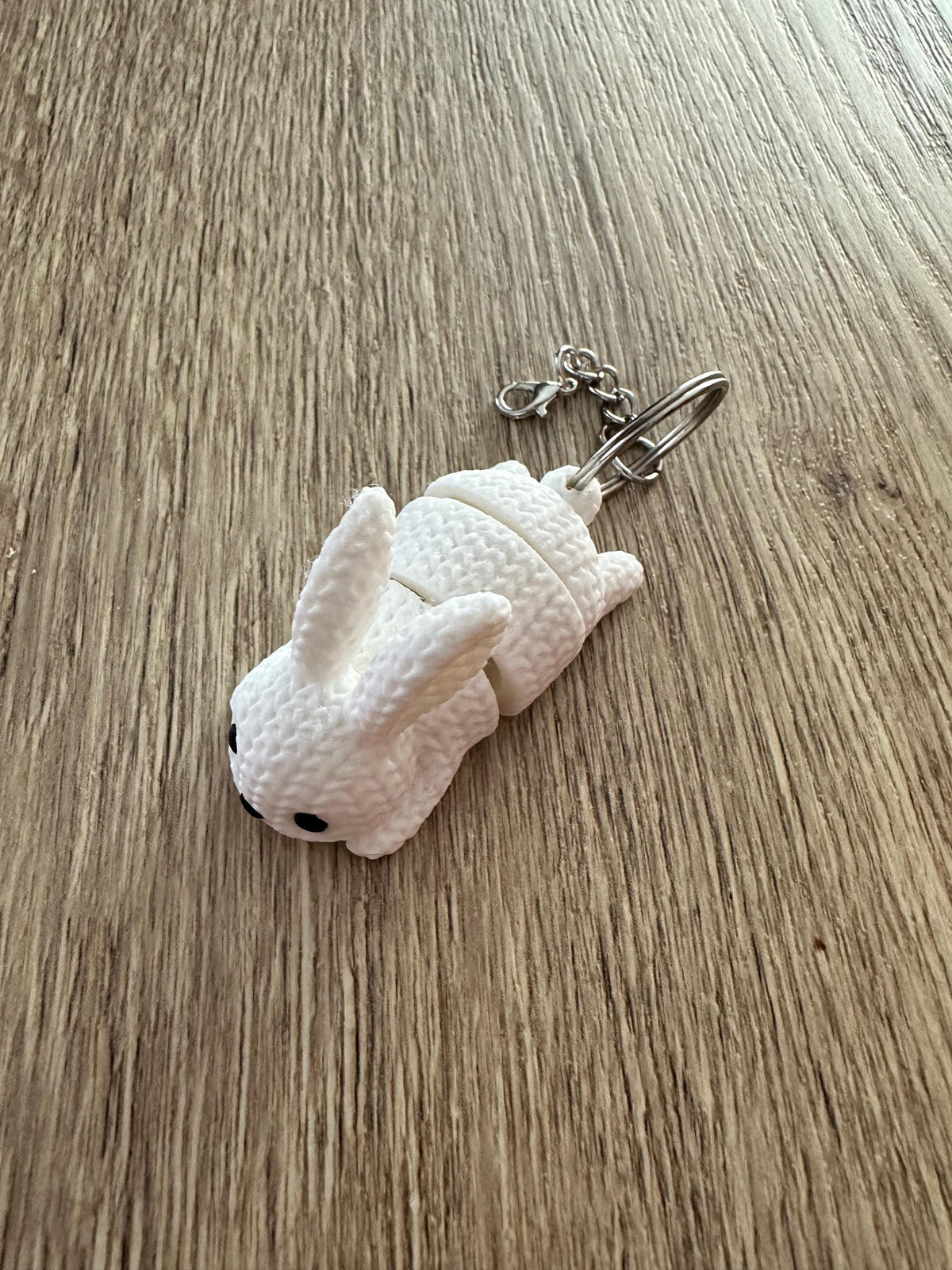 Porte-clé lapin articulé – Accessoire kawaii imprimé en 3D
