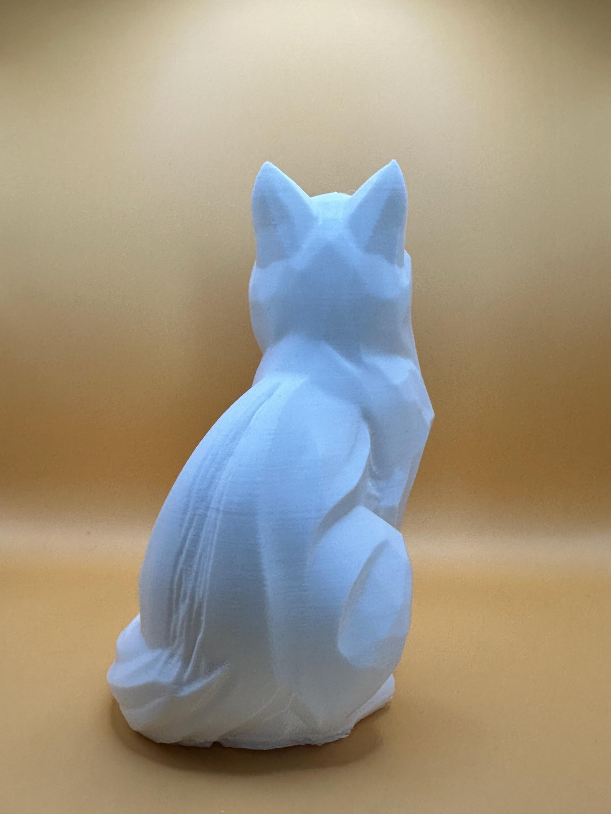 Renard décoratif blanc – Sculpture moderne imprimée en 3D