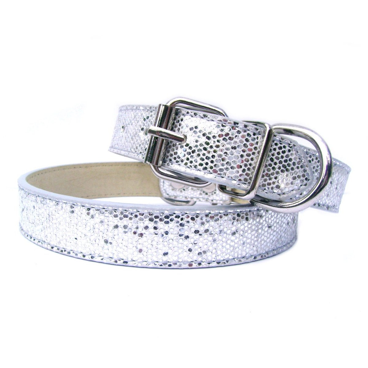 Collier Disco Fever pour chien – Éclat argenté et style festif
