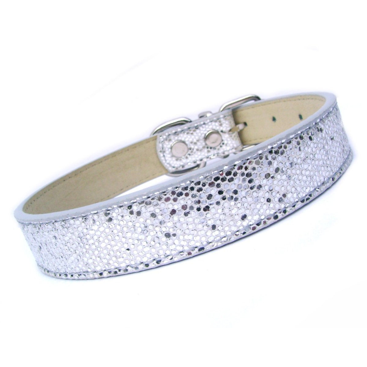 Collier Disco Fever pour chien – Éclat argenté et style festif