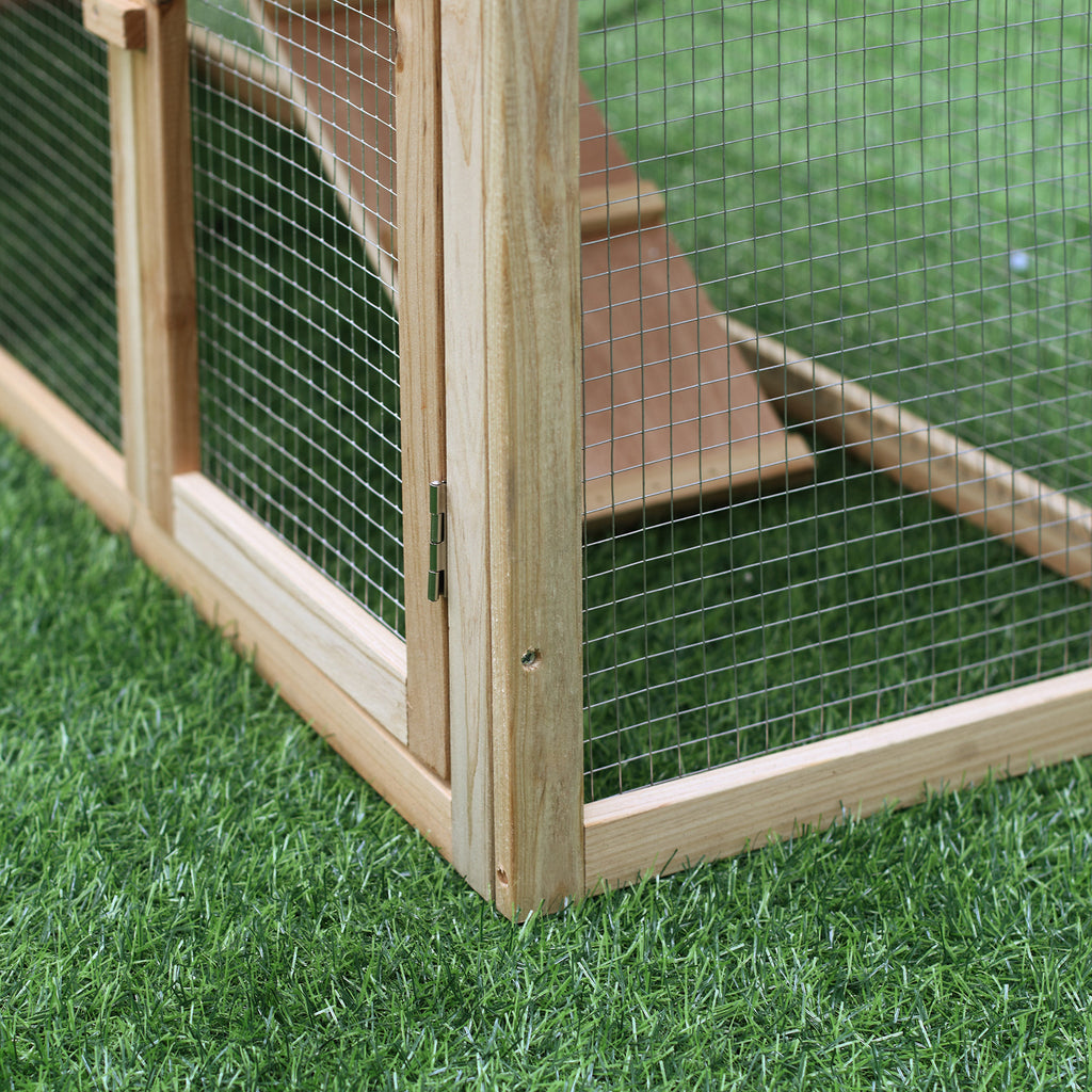 Clapier cage à lapins rongeurs XXL clapier nain 2 étages toit bitumé intégral tiroir déjection 210L x 45,5l x 84,5H cm bois massif pin pré-huilé