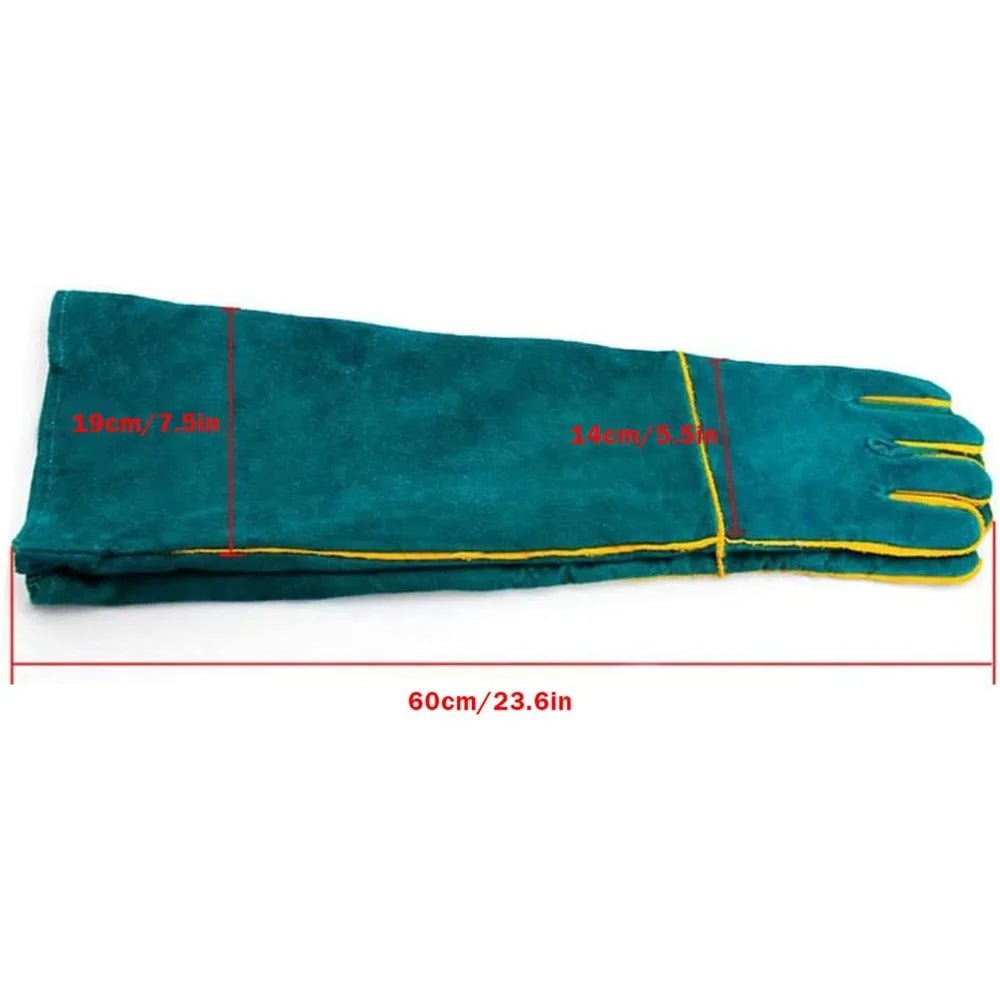Animal Handling Gloves 60CM Durable Bite Scratch Resistant Gloves for Bathing Grooming Welding Dogs Cats Birds Lizards Reptiles - Alma Nova Care