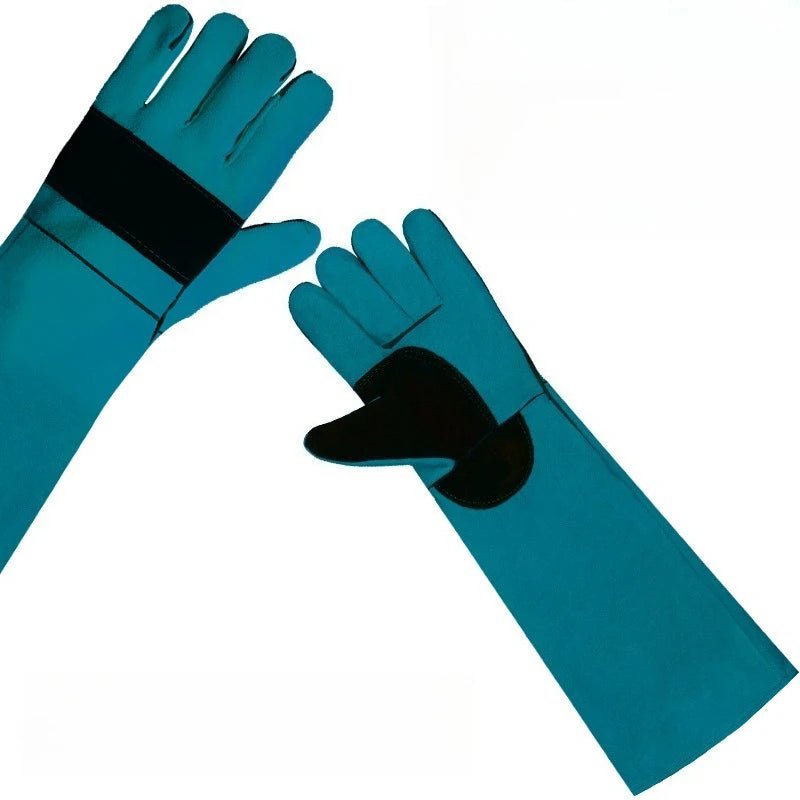 Anti-bite Safety Bite Gloves For Catch Dog Cat Reptile Animal Ultra Long Thickened Cowhide Pets Grasping Biting Protective Glove - Alma Nova Care