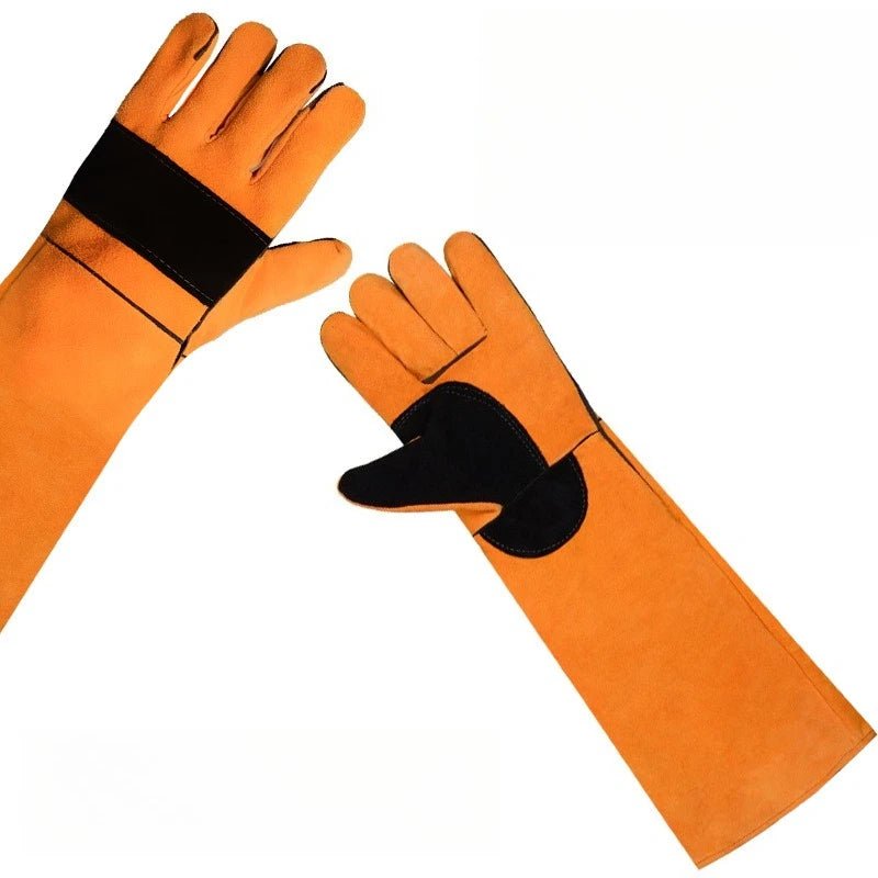 Anti-bite Safety Bite Gloves For Catch Dog Cat Reptile Animal Ultra Long Thickened Cowhide Pets Grasping Biting Protective Glove - Alma Nova Care