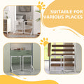 Barrière de sécurité pour chien barrière de protection à 2 panneaux largeur réglable 63-106 cm en bois acier blanc - Alma Nova Care