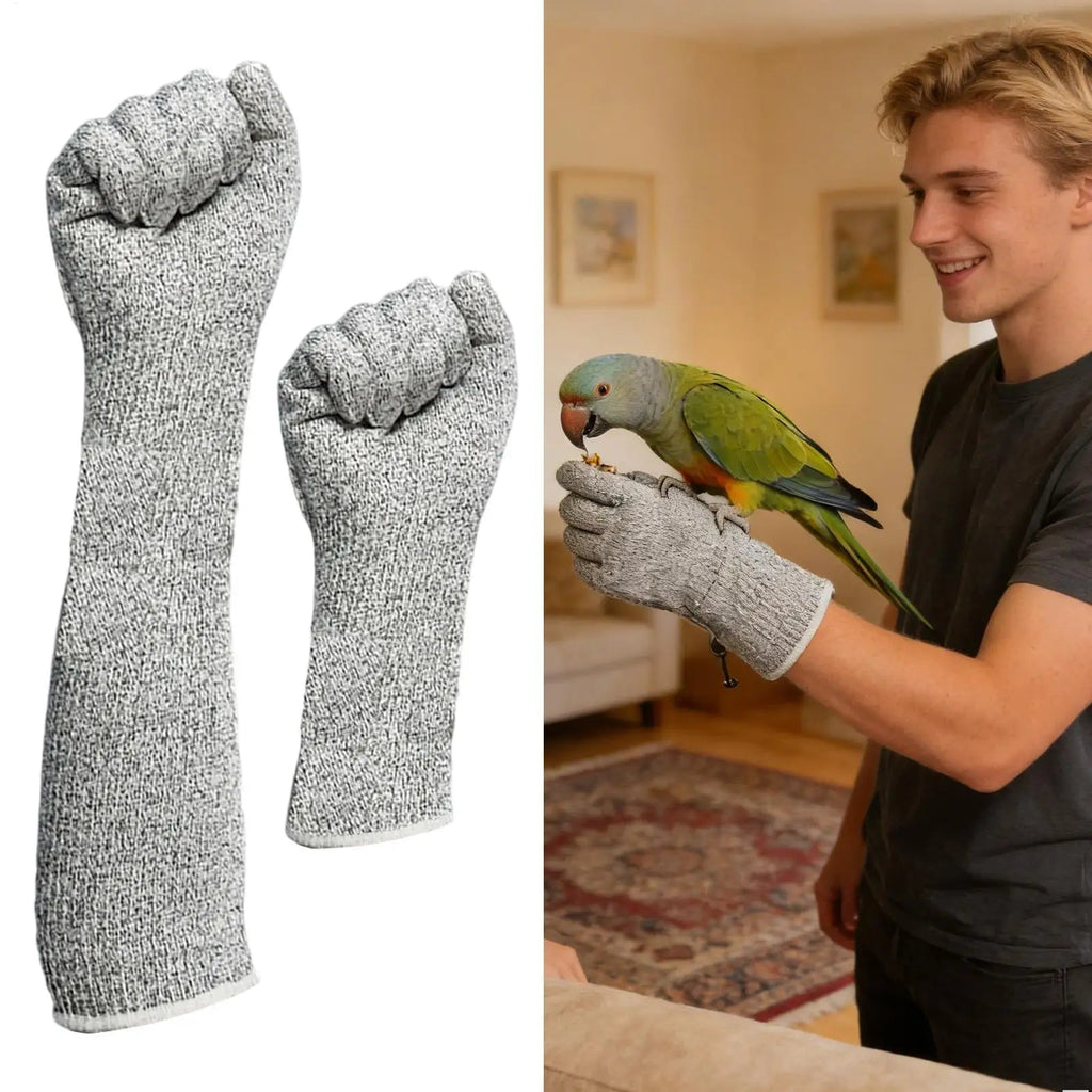 Cat Bite Proof Gloves Scratch & Puncture Resistant Pet Handling Gloves for Grooming Vet Falconry Bird Parrot Durable Protection - Alma Nova Care