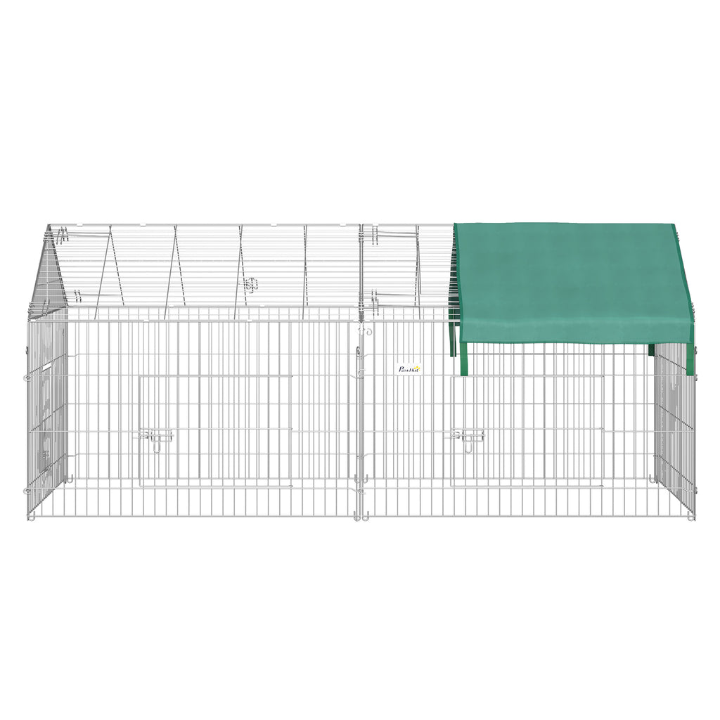 Clôture pour petits animaux cage pour animaux domestiques cadre en métal galvanisé 4 piquets de sol inclus 220 x