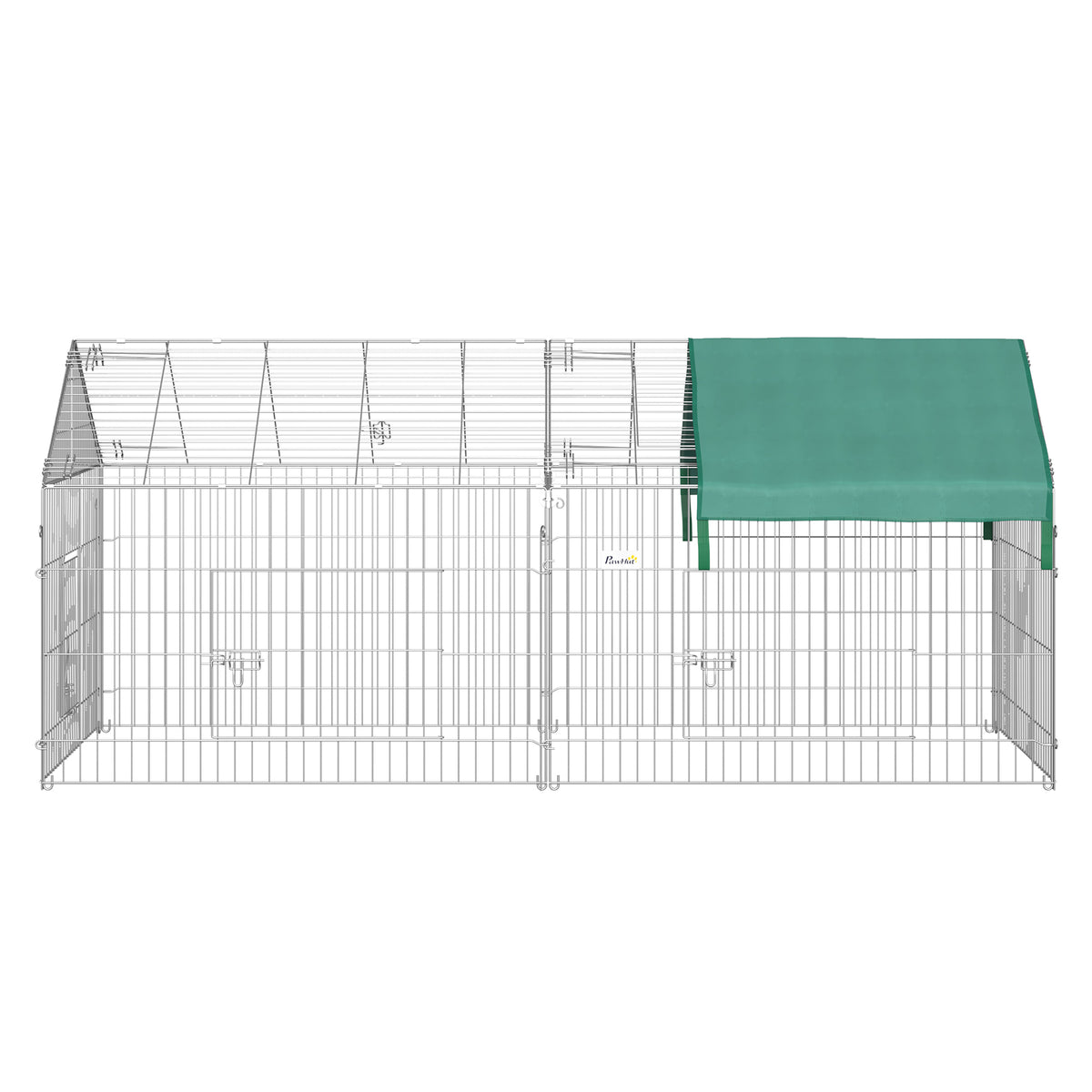 Clôture pour petits animaux cage pour animaux domestiques cadre en métal galvanisé 4 piquets de sol inclus 220 x