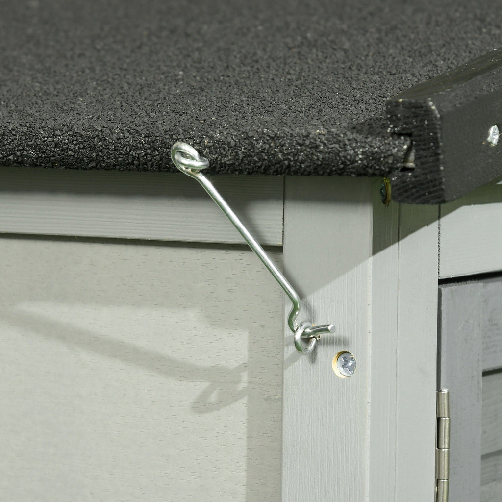 Clapier de sol cage à lapin cottage niche supérieure avec rampe enclos extérieur 150 x 52 x 68 cm gris - Alma Nova Care