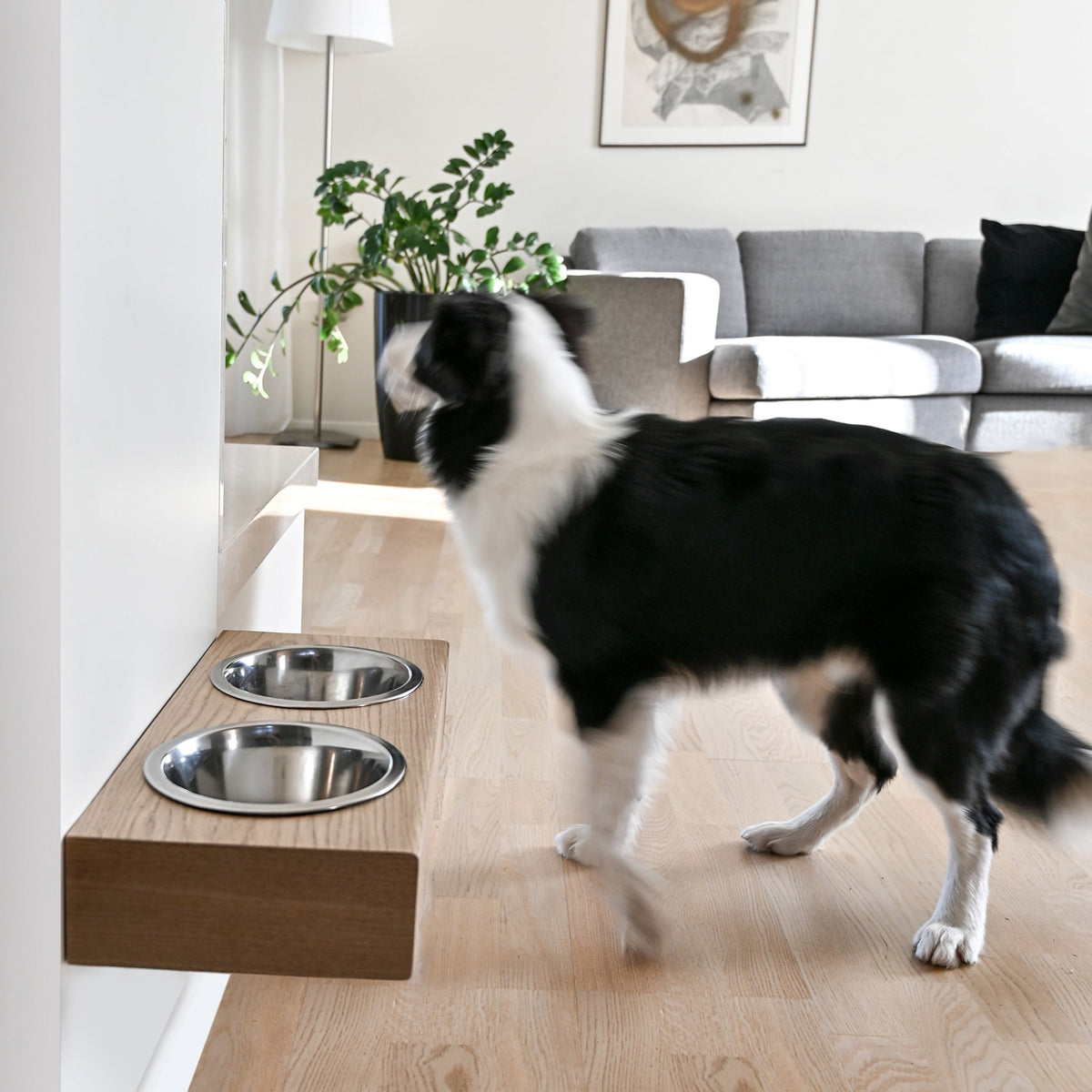 Gamelles surélevé en bois, disponible en 3 tailles pour chiens et chats