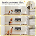 Gamelle Bol pour Chien Double Gamelle Support Mural 2 Bols Acier Inox 800ml Hauteur Réglable 42x23,5x14cm Noir - Alma Nova Care