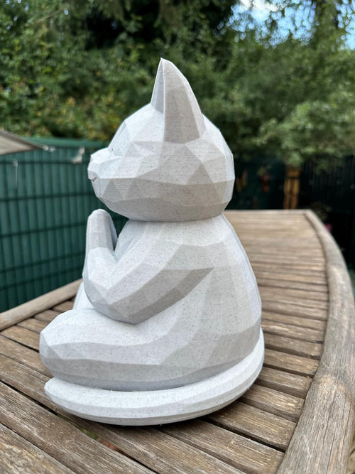 Chat zen géométrique en méditation