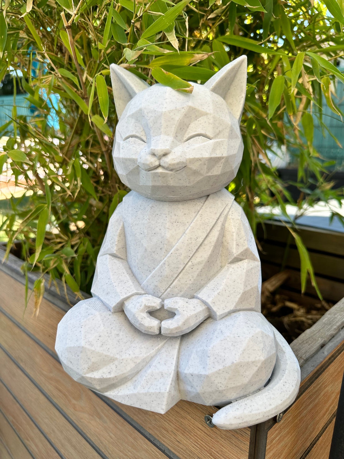 Chat Zen en impression 3D – Décoration effet pierre