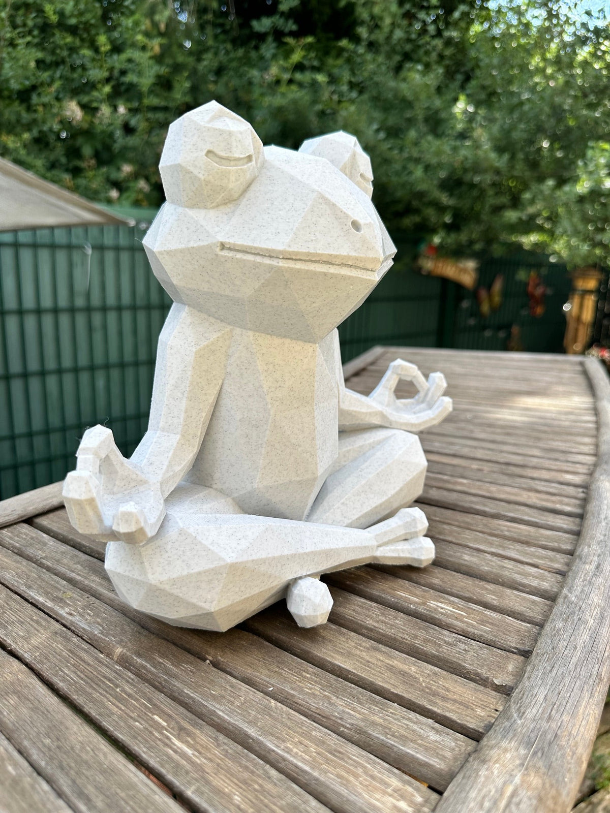 Grenouille Zen effet pierre – Décoration méditative imprimée en 3D