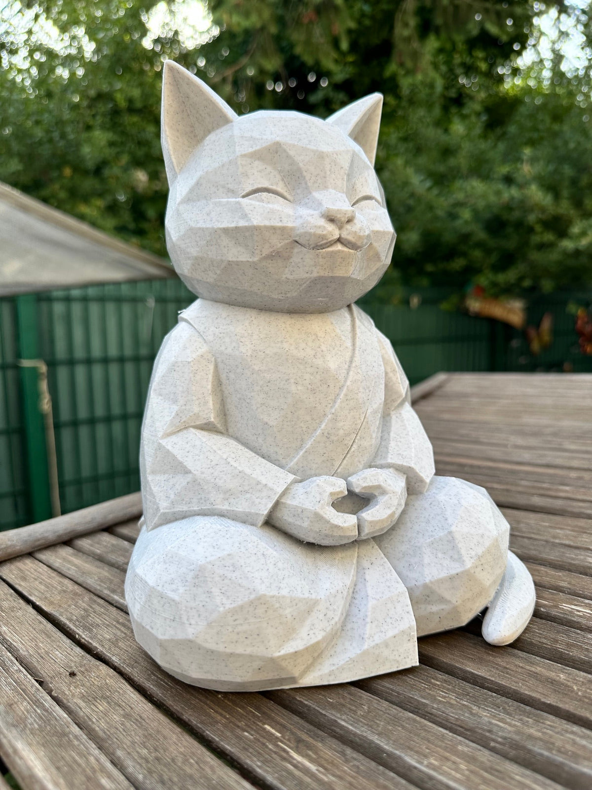 Chat Zen en impression 3D – Décoration effet pierre