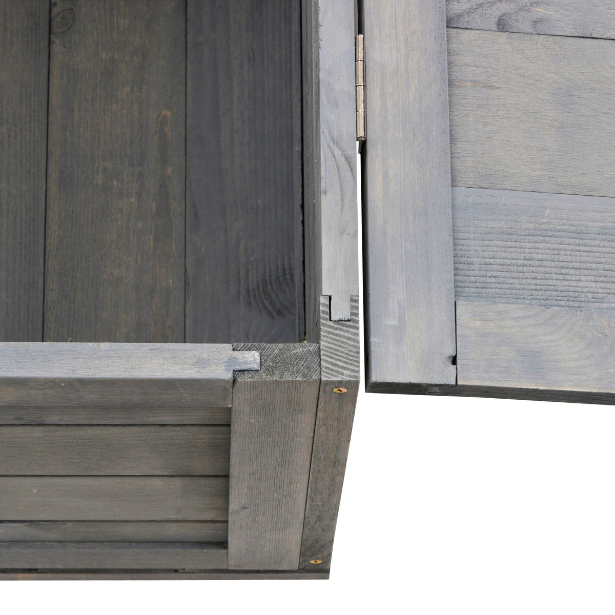 Maison enclos cage habitat pour petit animal tortues avec 2 espaces 91 x 60,5 x 32 cm bois massif gris - Alma Nova Care