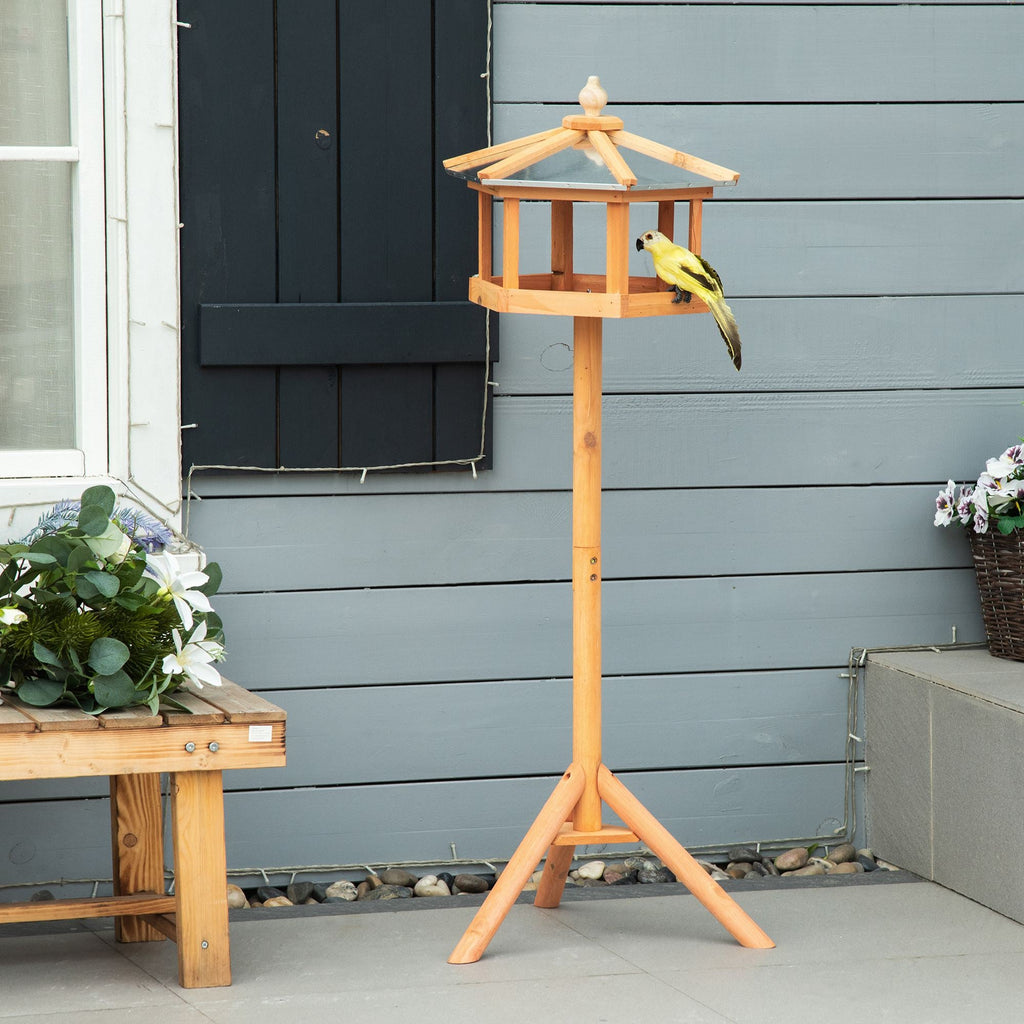 Mangeoire Mangeoire pour oiseaux sauvages sur Pied nichoir a Plateau Station a Oiseau Abris à oiseaux Bois pour Exterieur 113 cm - Alma Nova Care
