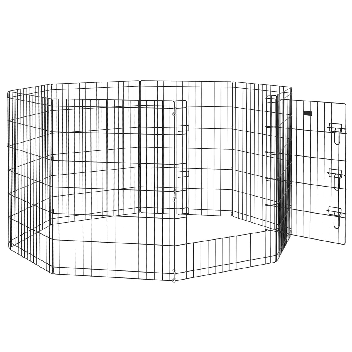 Parc enclos modulable pour chiens lapins rongeurs clôture pour petits animaux intérieur et extérieur 61 x 91 cm noir - Alma Nova Care