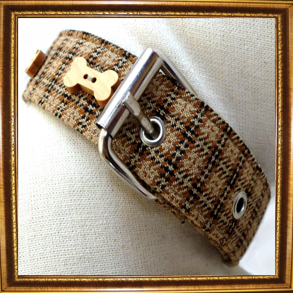 Collier & laisse en tweed – Édition limitée Prediletto – Fait main en Angleterre
